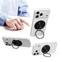 Support de téléphone magnétique compatible avec ruban adhésif 3M personnalisé avec logo, compatible avec la charge sans fil 360° ° Support rotatif en métal