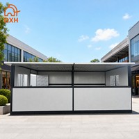 Maison conteneur pliable portable sur mesure de 20 pieds pour café, boutique éphémère, kiosque alimentaire en panneaux sandwich pliables