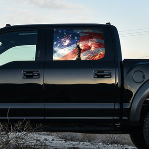 Full Moon Red Running <strong>Horse</strong> One Way Vision Car Window StickerTranslucent Perforated Rear Side Window <strong>Decal</strong> - Product Image 5