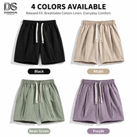 Shorts imprimés noirs mi-larges anti-plis pour hommes, avec cordon élastique, poches fendues, personnalisables, vente en gros, marque privée, Nouveauté 2026