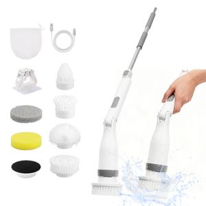 Nettoyeur électrique rotatif sans fil, brosse de nettoyage en plastique avec raclette <span class=keywords><strong>Turbo</strong></span> Scrub, écologique, pour usage domestique, 6 en 1 - Product Image 1