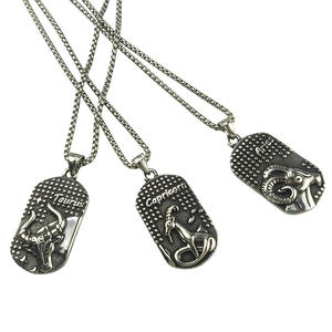 Nuevo Collar de Acero Inoxidable <span class=keywords><strong>con</strong></span> Colgante de Calavera de Pescador Pirata para Hombre, Estilo Punk - Product Image 1