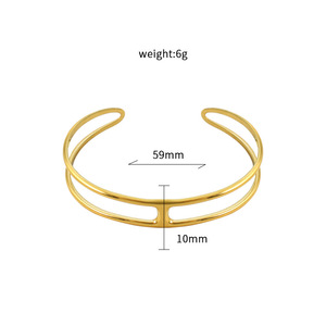 Pulsera de acero de titanio para mujer, diseño minimalista a la moda, joyería de otoño e invierno, accesorio ligero de lujo - Product Image 5