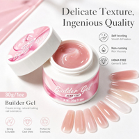 Gel Constructeur Réfléchissant Professionnel Sans HEMA - 15g 30g Gel Dur Scintillant Flash pour Extension d'Ongles - Gel de Construction à Éclat Intense