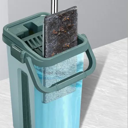 Sıcak satış çamaşır chomp uzun saplı zemin paspası temizleme ve kova seti yıkanabilir toz mops