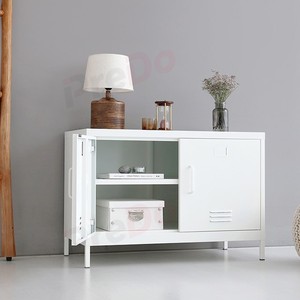Gabinete de Almacenamiento de Hierro de Estilo Industrial Moderno, Plegable, con Asa Reemplazable y Ajustable, para Sala de Estar y Oficina - Product Image 3