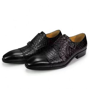 Mocasines de Lujo para Hombre con Estampado, Nuevos Clásicos con Parches Cuadrados, Zapatos Ligeros para Primavera/Verano, Formales con Cordones para Bodas y Oficina - Product Image 1