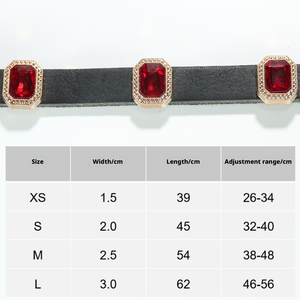 Collier de chien en cuir réglable incrusté de cristaux <span class=keywords><strong>Swarovski</strong></span>, simple, personnalisé, vente en gros, collier pour animaux de compagnie, cadeau personnalisé pour animaux de compagnie - Product Image 3