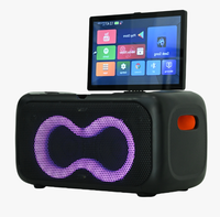 Máquina de Karaoke Portátil para Adultos con Pantalla Integrada para Mostrar Letras, 2 Micrófonos Inalámbricos Autocargables, Compatible con Teléfonos Móviles y Computadoras