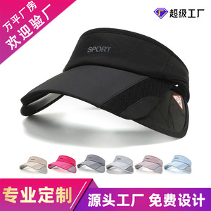 Sun Protection Visor <b>Cap</b> Breathable Outdoor Sports Hat For Men Women Summer Fishing Hat Black Adjustable <b>Brimless</b> Design - Product Image 5