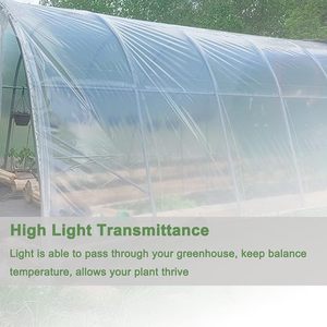 Lámina de Plástico para Invernadero, 12' de Ancho x 25' de Largo, 6 Mil, Resistente a los Rayos UV, Polietileno Transparente para Cubrir Invernaderos con Estructura de Arco - Product Image 6
