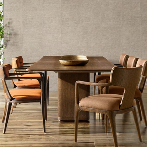 Ensembles de luxe personnalisés pour salle à manger 8 places, mobilier moderne en bois, table à manger rectangulaire de luxe pour grande famille - Product Image 6