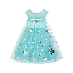 Elsa <strong>Frozen</strong> Ice Princess Children's Clothing Girl's Cotton Sweet Summer Christmas Carnival Party <strong>Dress</strong> Flowing Shoulder-length - Product Image 3