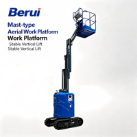 Nacelle élévatrice électrique sur chenilles en acier Berui AMWP9C 7100, hauteur de plateforme max. 9m, pour travaux de construction sur terrains accidentés