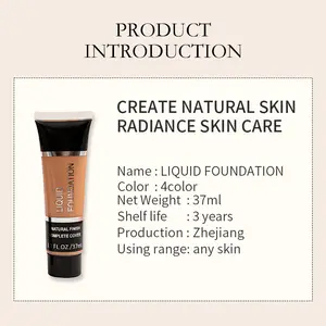 Huile de maquillage naturelle de marque privée Fond de teint liquide imperméable à l'eau Maquillage végétal personnalisé