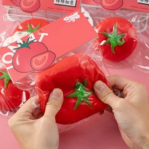 Fluid Texture Moldable Tomato <b>Squishy</b> Realistic Fruit Shaped Vent Toy Soft Decompression Playthings Wholesale - Product Image 3