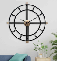 Jam dinding logam kuningan desain Modern, jam dinding dekoratif restoran kualitas tinggi disediakan oleh India