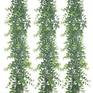 Feuille de lierre artificielle plante verte vigne d'eucalyptus 1.8 m Ins guirlande suspendue d'eucalyptus fausse <span class=keywords><strong>Suspension</strong></span> - Product Image 1