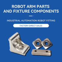 Kit de composants de fixation en alliage d'aluminium nickelé CNC - Écrous à un ou deux trous, blocs de montage en forme de L, bras de robot industriel