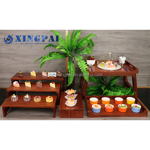 XINGPAI otros suministros de hotel y restaurante cafetería decoraciones de boda soporte de pastel de madera - Product Image 1