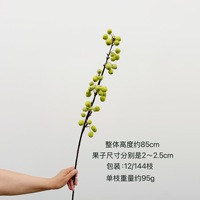 Kunstmatige fruitdecoraties, verse groene kleine appels, crabapple, hoogwaardig bloemendesign voor hotels en clubs, materialen voor bloemstukken