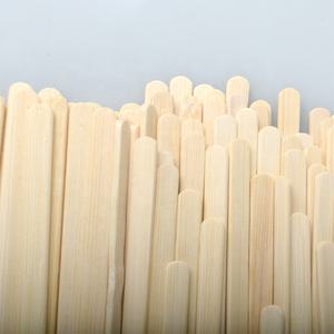 Grosir kustom Logo ramah lingkungan kemasan massal tongkat teh pengaduk kayu Birch 140mm pengaduk kopi kayu sekali pakai - Product Image 2