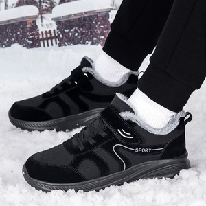 Chaussures de marche pour femmes en daim synthétique pour l'hiver, avec doublure chaude, semelle extérieure en caoutchouc, semelle intermédiaire en EVA, confortables, antidérapantes, semelle souple, chaussures décontractées - Product Image 3