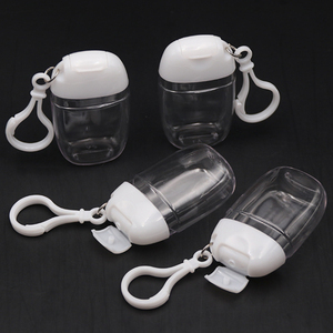 Bouteille en plastique PET miniature personnalisable pour cosmétiques, 30 ml, contenants de désinfectant pour les mains de voyage avec bouchon à clapet - Product Image 3