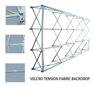 AOZHAN Premium Straight <strong>Popup</strong> Stands Aluminum Tela 10x10ft 3x4 <strong>Backdrop</strong> Display POP up Display Stand PoP up Display Stand - Product Image 3