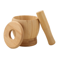 Natuurlijke bamboe knoflookpers, -stamper en -molen, duurzaam keukengerei, handmatig, houten mes, fruit- en groentegereedschap, makkelijk schoon te maken, handwasbaar