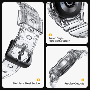 เคสสายนาฬิกา TPU ใสสำหรับ Samsung <span class=keywords><strong>Galaxy</strong></span> <span class=keywords><strong>Watch</strong></span> 5/6 44มม. 40มม. ตัวเรือนใสมี4กรอบ - Product Image 5