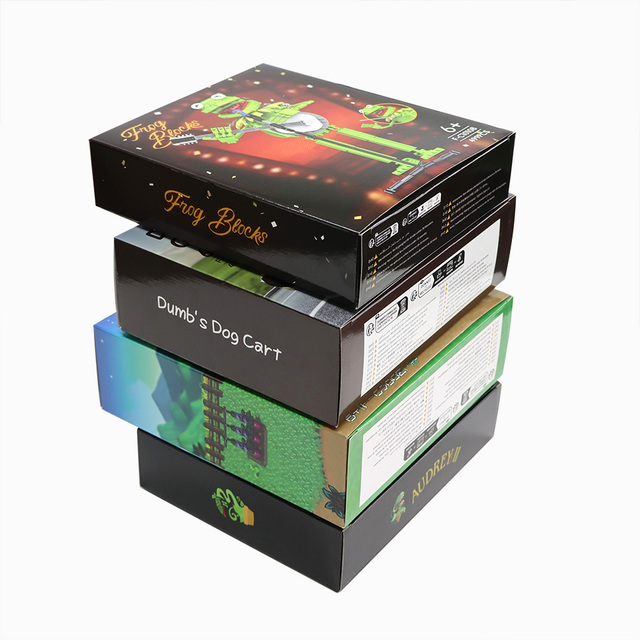 Custom Cardboard Box Colorful Building Blocks Gift Toy Box Packaging