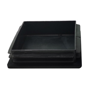 Shih Hung Plastics Bouchon carré en plastique 80x80mm Noir pour pieds de meubles, chaises et tables, capuchon de protection - Product Image 3