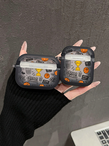 Étui en TPU avec imprimé graffiti de basket-ball MVP, <span class=keywords><strong>coque</strong></span> antichoc translucide givrée pour la série 4/3/Pro/2, design de vigne en forme de cœur rouge - Product Image 3