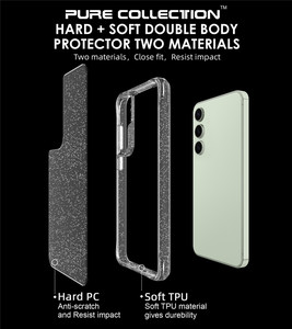 Funda Transparente Antigolpes y Antiarañazos de TPU y PC con Brillantina para Samsung Galaxy S24 FE <span class=keywords><strong>S23</strong></span> Plus S25 S26 Ultra - Product Image 4