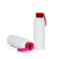 Gobelets blancs à sublimation de différentes tailles bouteilles portables en aluminium avec divers couvercles