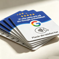 Programmierbare Google-Bewertungskarte aus PVC mit 13,56 MHz RFID für Mitgliedschaften und Hotelnutzung, Social Media und Geschäftsfeedback