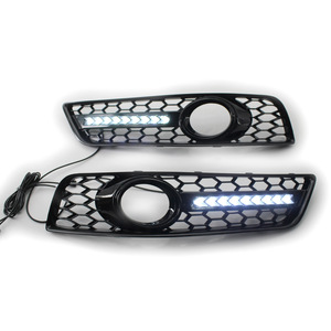 Grille de phare antibrouillard LED avec DRL pour Audi A3 2007-2012, modèle 8P0807682J, noire, exposition Hong Kong - Product Image 4