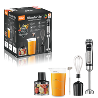 RAF R.786 Multifunctionele Staafmixer 600W Vier Bladen 700ml Maatbeker 400ml Hakselaar Klopper Melkopschuimer voor Dagelijks Gebruik bij het Voorbereiden van Eten