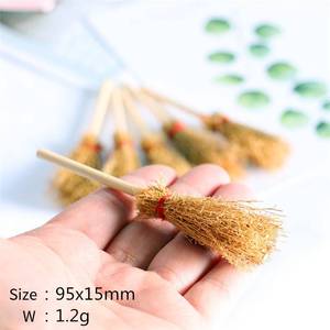 Muñeca y Mini Escoba de Bruja, Adornos Colgantes de Halloween, Modelo de Madera para Manualidades, Juguete para Decoración de Fiestas - Product Image 6
