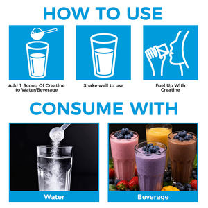 Creatina Monoidrato in Polvere di Grado Alimentare 99% Naturale OEM Etichetta Privata Alta Qualità - Product Image 4