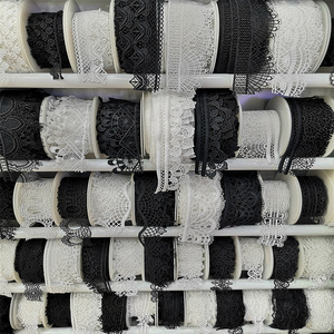 Grosir Poliester Elastis Prancis Meregang <span class=keywords><strong>Jacquard</strong></span> Bulu Mata Renda Pemangkasan untuk Lingerie Bra - Product Image 4