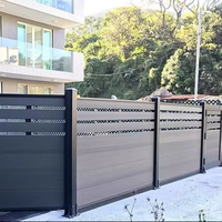 Paneles de Cerca de WPC Compuesto - Diseño Moderno, Ecológico, Impermeable, Ignífugo, Superficie con Textura de Madera 3D, Fácil Instalación