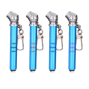 Promotional <b>Mini</b> Custom Aluminum Car Thread Depth Air <b>Compressor</b> Pressure Tire Gauge Keychain With Logo - Product Image 1