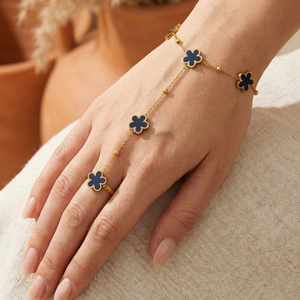 <b>Bracelet</b> Women's Cuir Viral Marketing Potential Wholesalers Two Tone Plating Holiday Gift Stainless Steel Original Color - Product Image 3