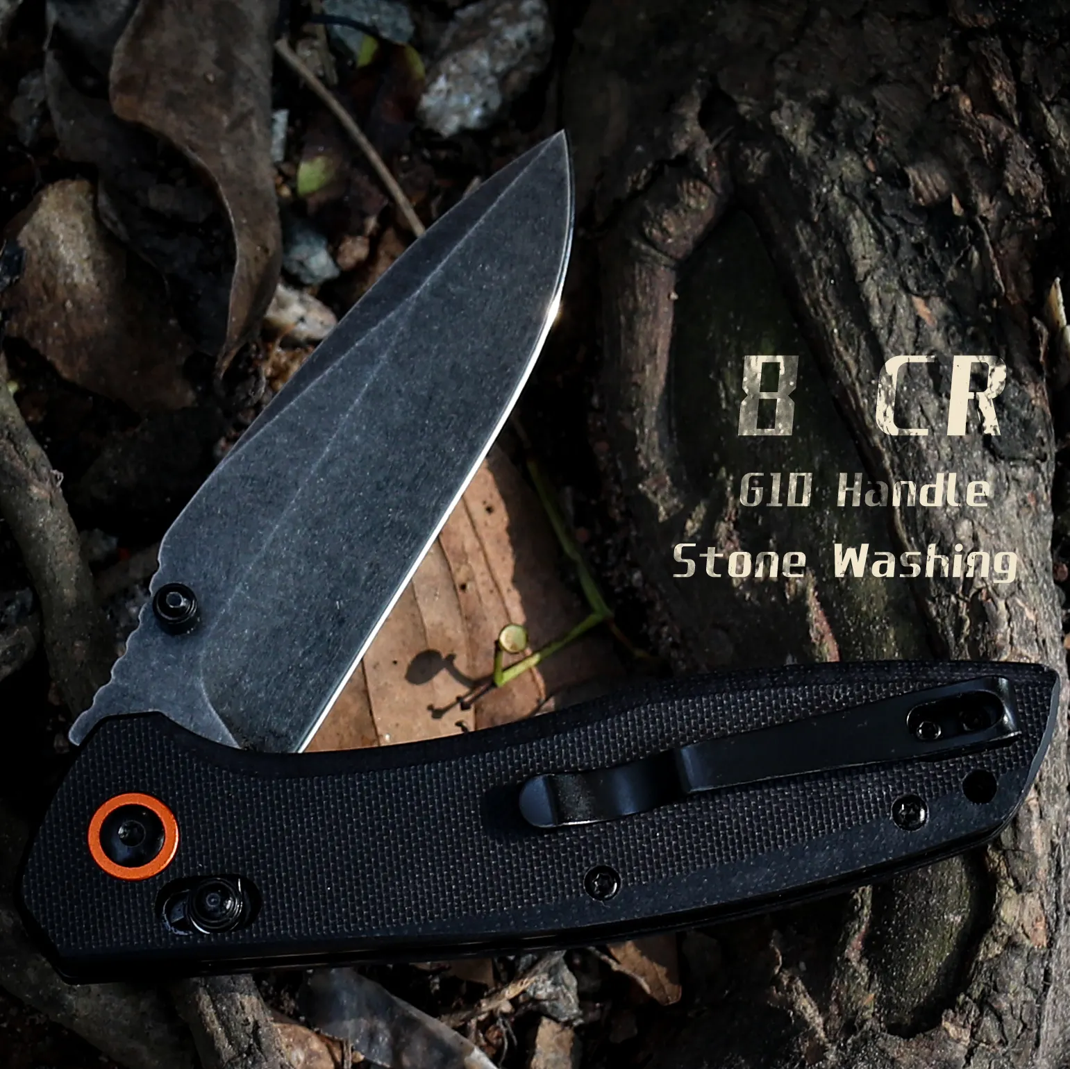 g10 3,47 IN VG10 Klinge Klapp-Taschenwerkzeugmesser tragbar Rückenaufnäher OEM Jagd Outdoor-Messer individuelles Messer für Camping Überleben