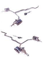 Cocok untuk Mercedes E300L V213 2.0T M264 2020, Knalpot Belakang Tengah, Dual Muffler, Dual Valve, Dual Outlet, Trim Pabrik