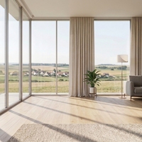 Fenêtres coulissantes horizontales extérieures modernes en PVC, avec moustiquaire magnétique à persiennes, filet en acier inoxydable, conception coupe-vent, certifiées Energy Star