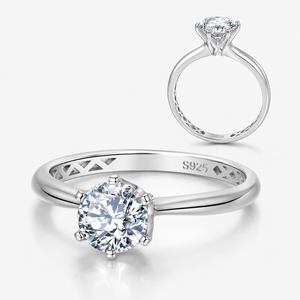 1 Carat D Color Moissanite Ring Jewelry <strong>Women</strong> 925 Sterling Silver Ring Wedding Engagement Fine Rings Wholesale Designer - Product Image 1