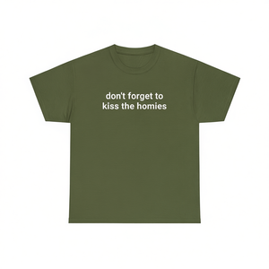 T-shirt Kiss The Homies a maniche corte in cotone con scollo rotondo, maglietta promozionale unisex per adulti - Product Image 3